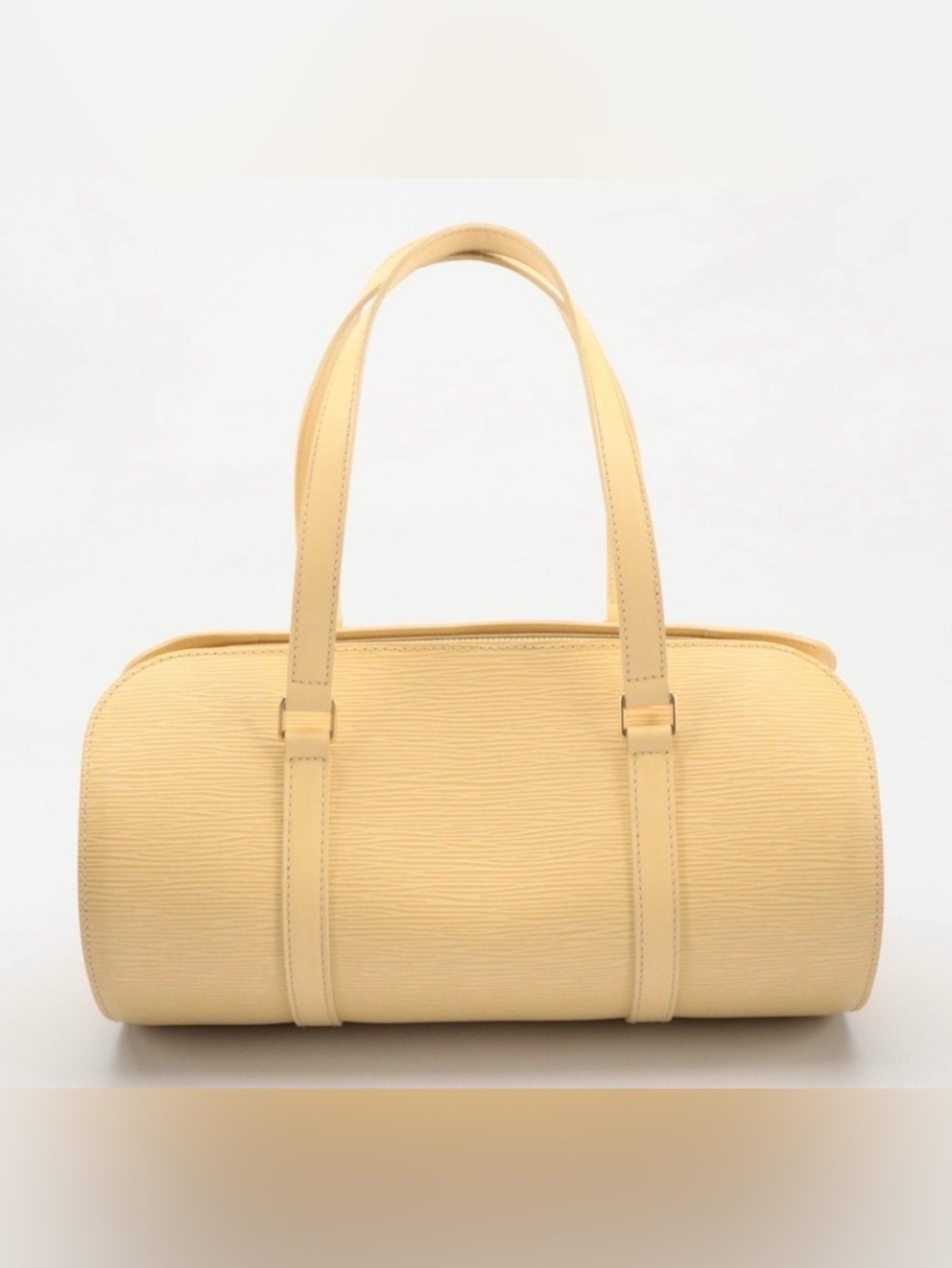 Louis Vuitton Soufflot Shoulder Bag in Rare Vanilla Epi and Smooth Leather
